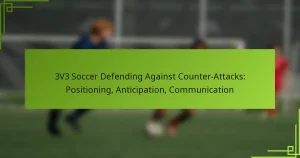 3V3 Soccer Defending Against Counter-Attacks: Positioning, Anticipation, Communication