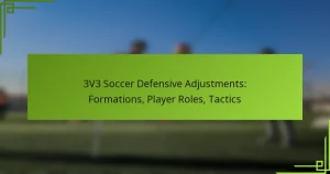 3V3 Soccer Defensive Adjustments: Formations, Player Roles, Tactics